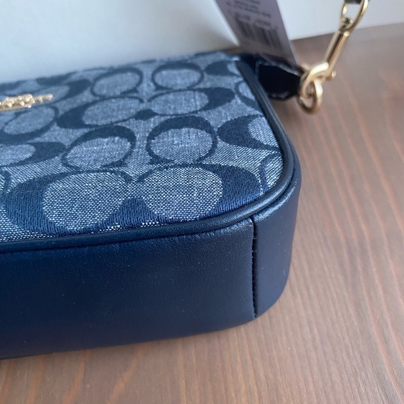 SOLD. NWT Coach Outlet Nolita 19 In Signature Chambray - Picture 5 of 6